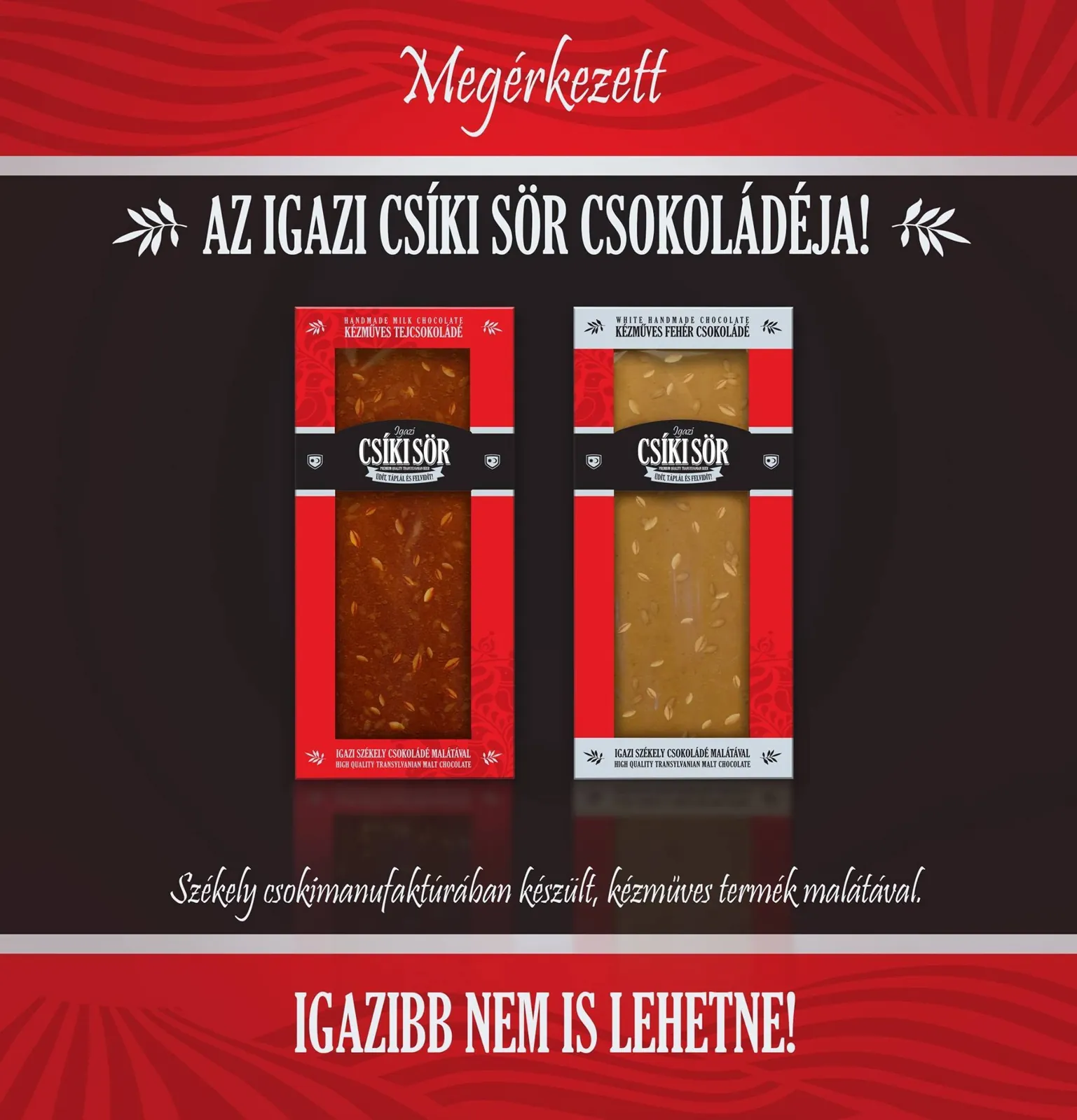 Material de prezentare din perioada ciocolatei cu bere Cs&iacute;ki.